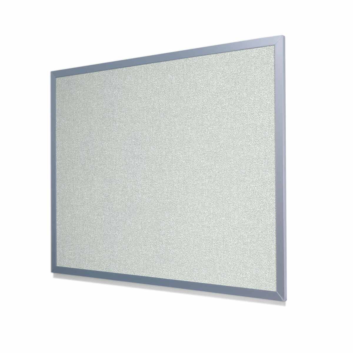 Type II Woven Vinyl Koroseal Linden Winthrope Cork Board with Light Aluminum Frame